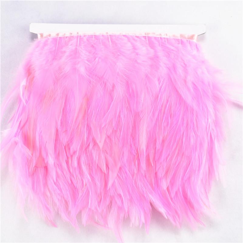 1Meters/Lot Saddle Pheasant Feathers Trim Fringe 4-6" Burgundy Rooster Feathers Ribbon Sewing Feathers For Jewelry Making Plumas