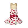 Pet Valentine's Day Clothes Clothing Skirt New Red Rose Cherry Love