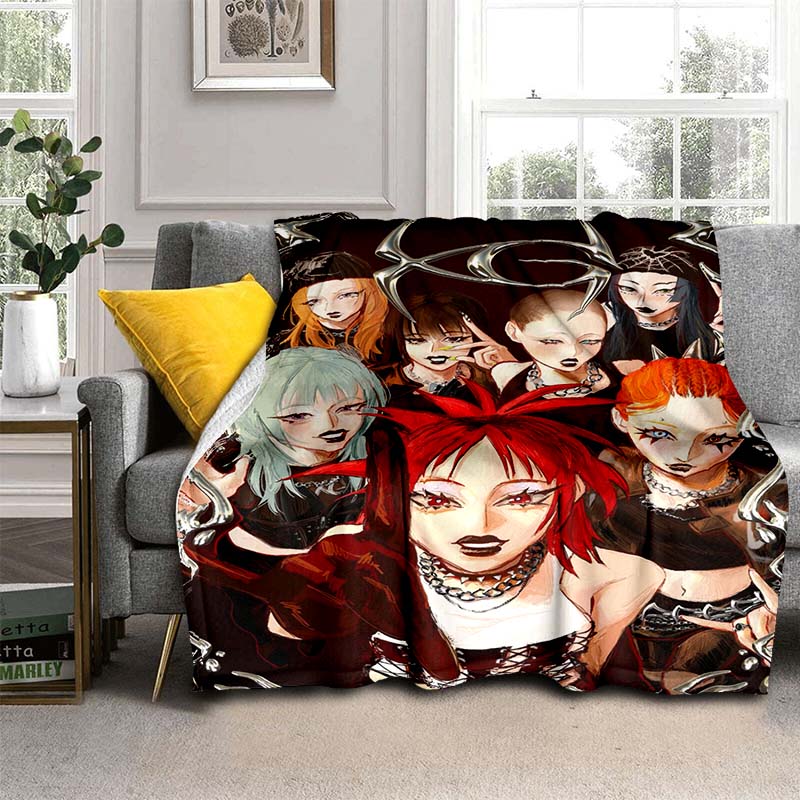Soft flannel blanket, K-POPX-XG girl group poster blanket, portable home travel blanket, suitable for sofa beds, bedrooms, and