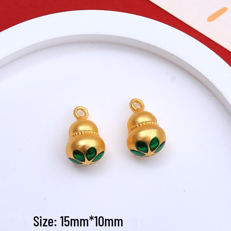 Chinese Style Wealth & Treasures Pendant: Alloy Enamel DIY for Bracelets & Necklaces - New Year Gift