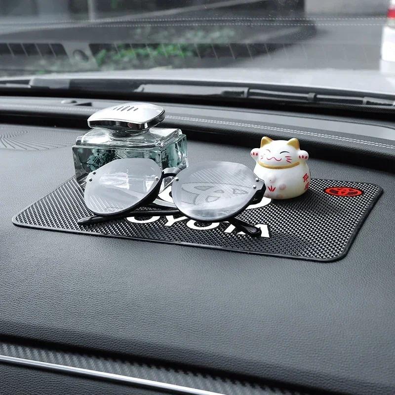 Car Badge Styling Non-Slip Mat Center Dashboard Anti-slip Pad Interior for TRD Toyota Corolla Gr Yaris Aygo GT86 Prius RAV4 Camry