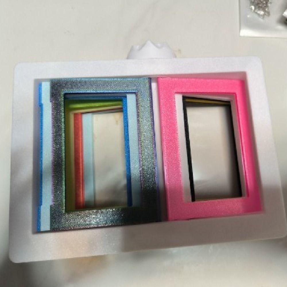 Colorful 3D Rotating Photocard Holder 12 Pockets Rotatable Photo Frame  for 3 Inch Cards