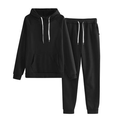 Women's Fall Loose Casual Suit Hooded Sweatshirt + Sports Pants Two-piece Set