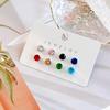 2/4/6/8Pcs Daily Versatile Chic  Ear Jewelry Gifts Accessories Shiny Zircon Magnetic Stud Earrings Set For Women Men