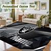 Crystal Velvet Square Rug Custom NameLas Vegas Raiders Pattern Non Slip Home Floor Decor Rug