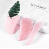 3pcs Natural Rose Quartz Jade Scraping Board Set Facial Anti-Aging Gua Sha Lifting Massage Spa Gouache Scraper Jade Massager