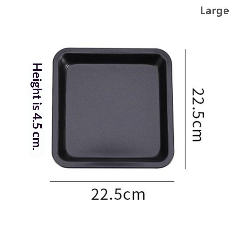 1Pc Carbon Steel Square Cake Baking Tray 6/8 Inch Non-Stick Toast Plate Pizza Cake Mold Baking Pan Bread Oven Bakeware