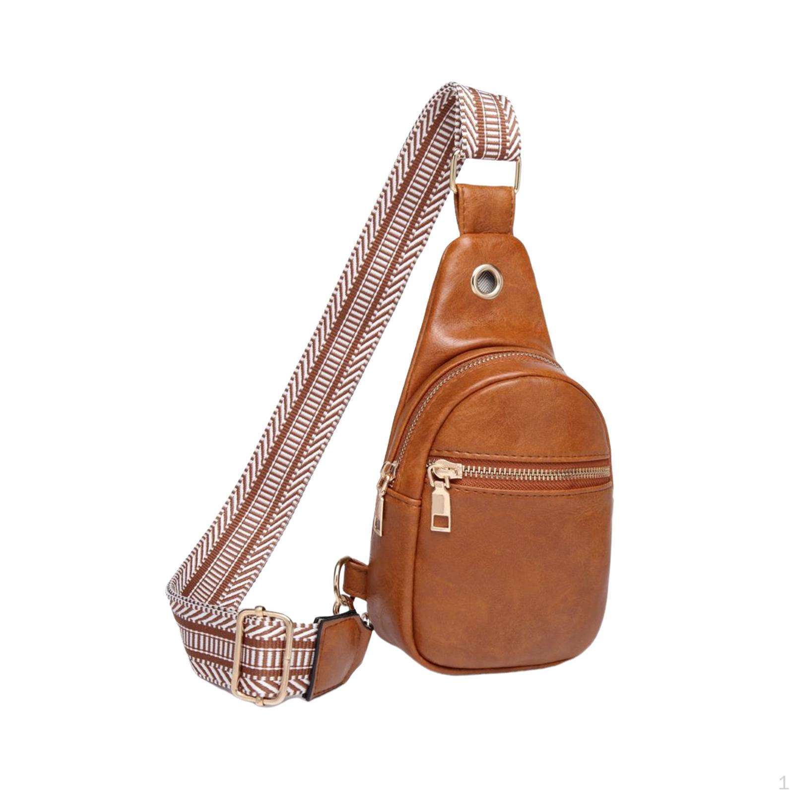 Sling Backpack Crossbody Phone Purse Versatile Trendy Durable Zipper Closure Chest Bag Pouch for Deep Brown 1130₽