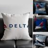 Casual Business D-Delta A-Airlines Cushion Cover Pillow Case Anti-Dustmite Invisible Zipper Silky Plush Cushion