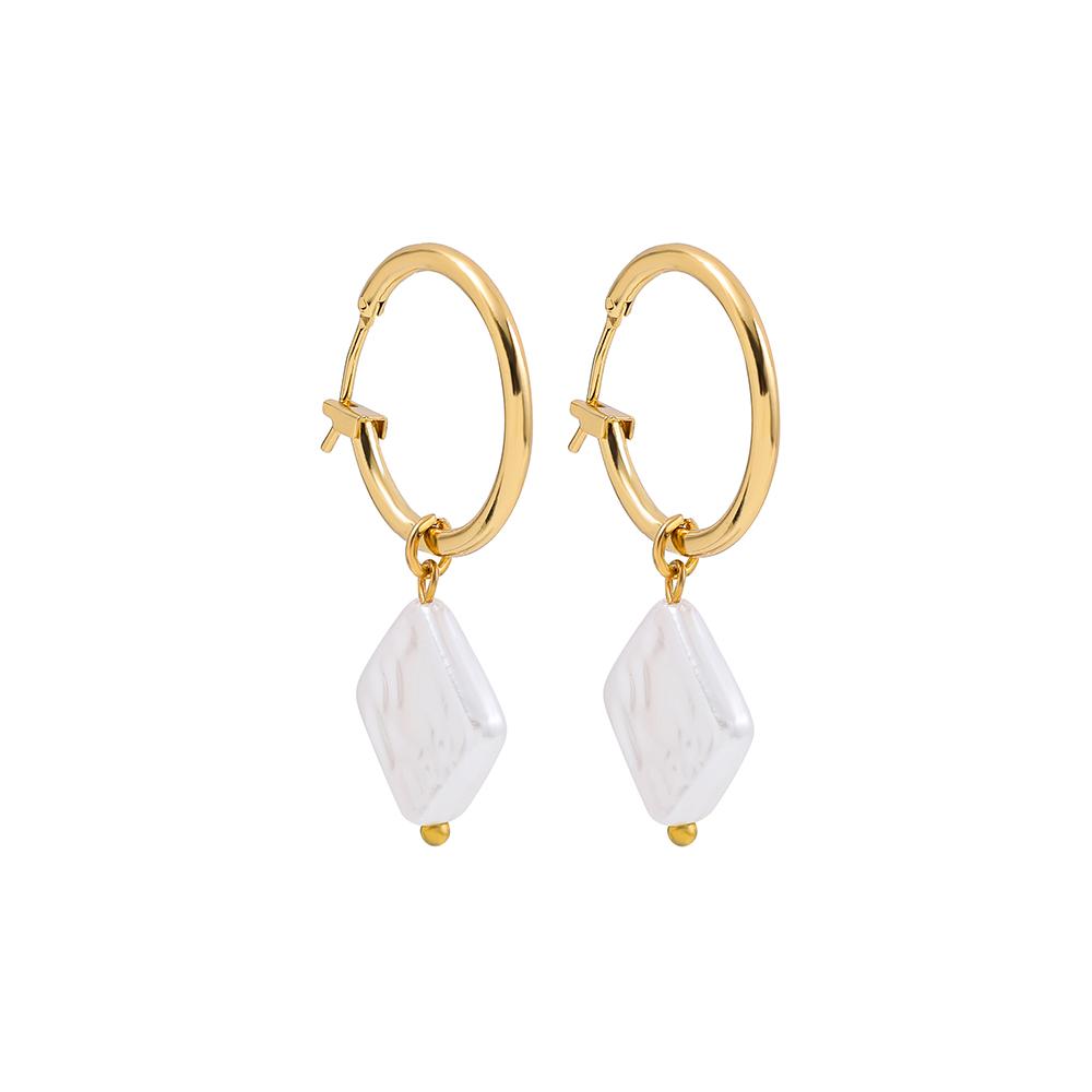 2022 New Pearl Small Circle Hoop Earrings for Women Gold Plated Piercing Ear Buckle Huggies Pearls Eardrop Minimalist Zircon