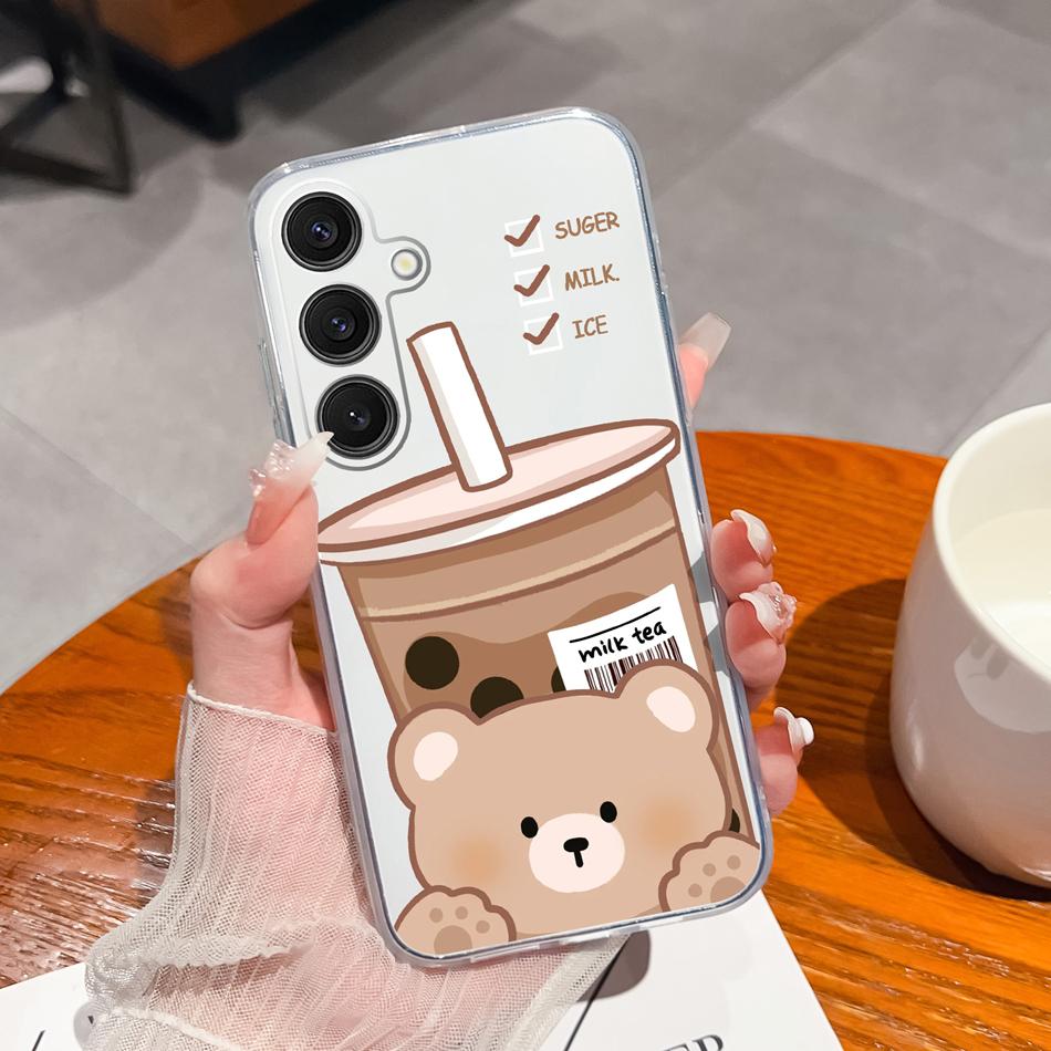 Case For Samsung Galaxy S25 FE Plus Ultra Clear Painted Flowers Back Cover For Samsung S 25 Ultra Soft Shockproof Phone Cases