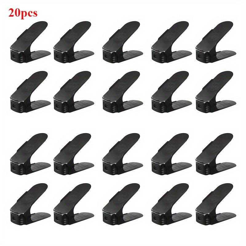 20/40pcs Adjustable Plastic Shoe Rack - Space-Saving Organizer for Hallway, Corridor, Living Room -  Shoe Storage Solution |