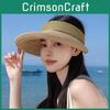 Summer Straw Hat With Wide Brim And Breathable Polyester For Outdoor Sun Protection