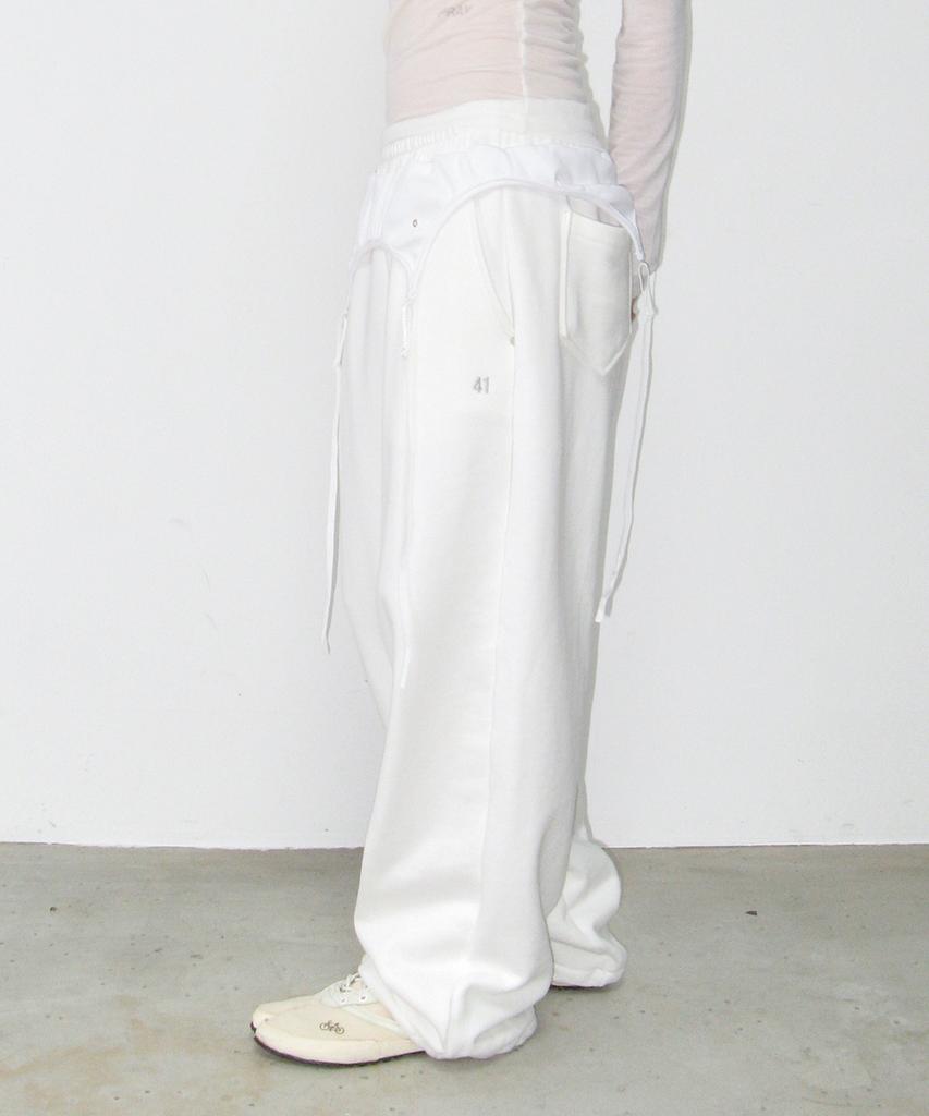 Sailpeulei Layered Sweatpants / Ivory