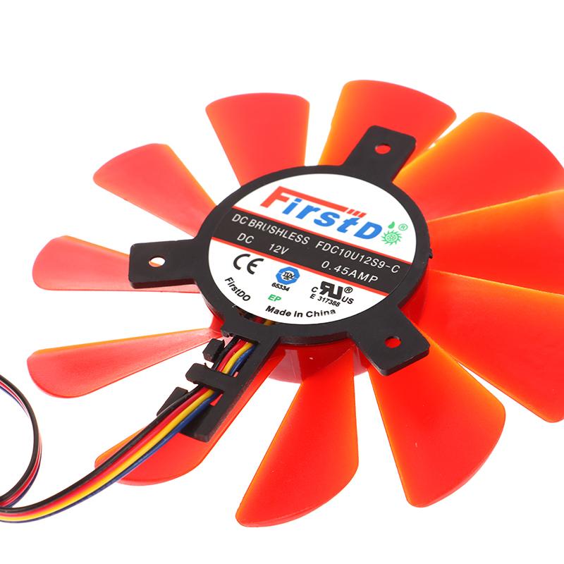 87Mm Diameter Rx-570-Rs Rx-580-Rs Fdc10U12S9-C For Rx570 Rx580 Video Graphics Cards Cooling As Replacement Fan
