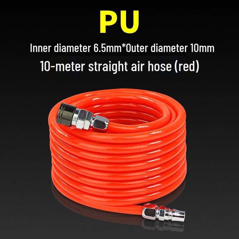 High-Pressure PU Air Hose with Quick Connect - 5*8/10*6.5/12*8, Pneumatic Air Compressor and Pump Compatible