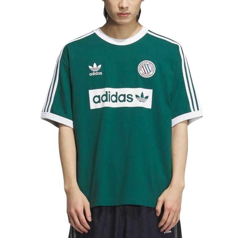 

Adidas Originals SS25 Классическая спортивная серия Повседневная футболка свободного кроя с круглым вырезом и коротким рукавом Мужские топы KC2604 S