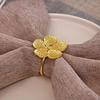 96PCS Bloom Napkin Ring Flower Types Decoration Napkin Holder Plum Blossom Napkin Buckle for Hotel Parties Feast Dining Table