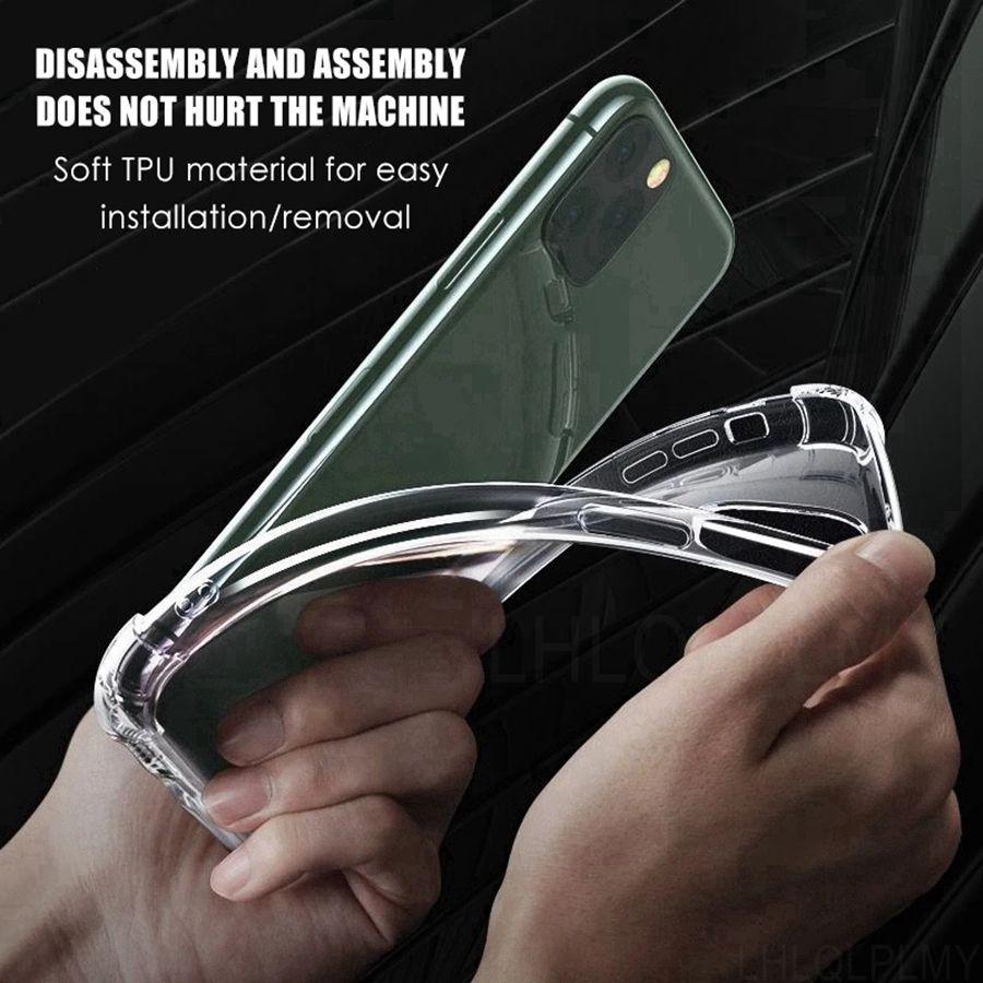 Thick Shockproof Silicone Transparent Case For Apple iPhone 16 15 14 Google Pixel 6 7 Motorola Edge 40 50 60 Moto G54 G84 G34 G85 G35 Protective Cover