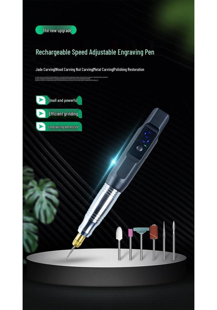 Rechargeable Variable Speed Small Electric Engraving and Polishing Pen