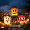 Themed Party Tabletop Organizers LED Light Up Halloween Bucket Glow In The Dark Trick or Treat Candy Kids Festive Accessories Bag with Handle