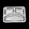 Ji Wang Gu 201 Stainless Steel Deep 3-Compartment Meal Tray