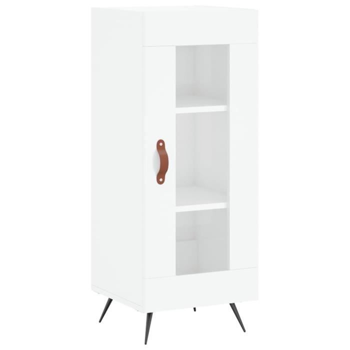VidaXL Buffet Blanc brillant 34,5x34x90 cm Bois d'ingénierie 828766