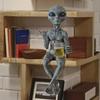 Alien Statue Beer Drinking Alien Sculpture Resin Novelty Collectibles Funny Desktop Decoration For Adults Desk Bedroom Garden