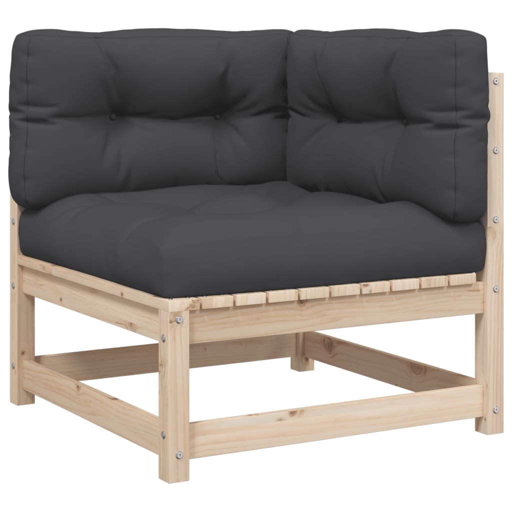 4 piece Garden Sofa Set with Cushions Solid Pine Wood