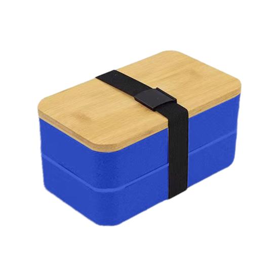 Japanische Bento-Lunchbox für Erwachsene, auslaufsicherer Lunchbehälter mit Bambusdeckel, 4 Utensilien, Essensvorbereitung, Bento-Box zur Portionskontrolle