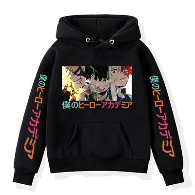 My Hero Academia Printed Kids Hoodies Boys Girls Streetwear Izuku Midoriya Sweatshirts Bakugou Anime Todoroki Pullovers Tops