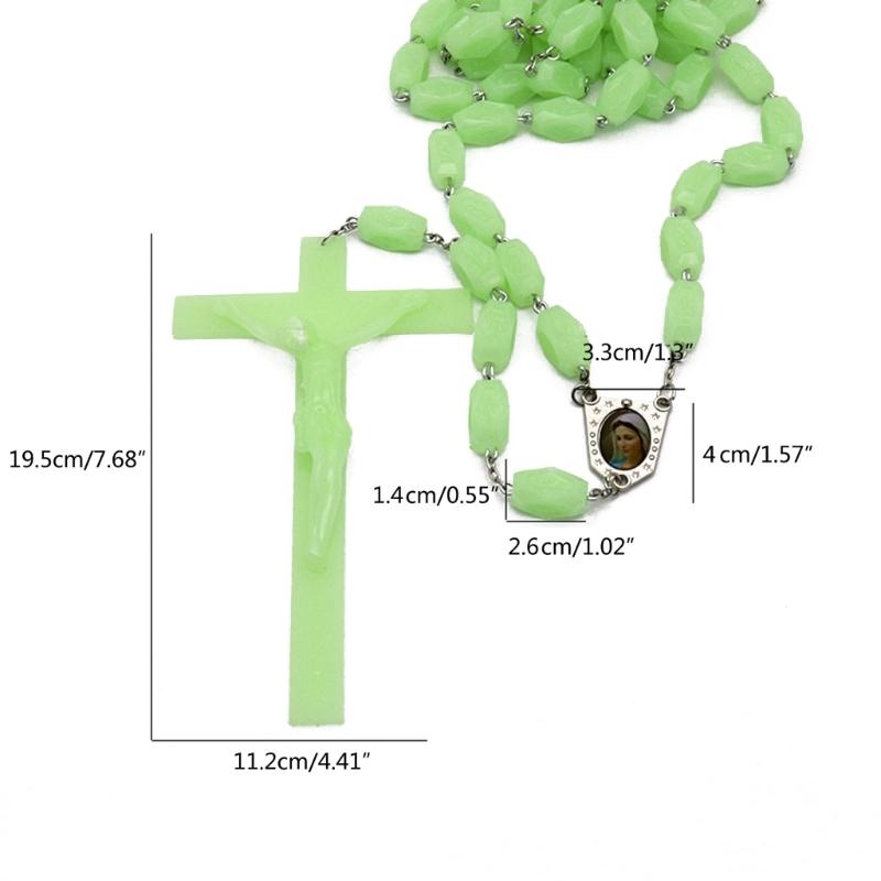 Rosary Beads Pendant Necklace Party Decorative Accessories Lightweight Glowing Necklace Women Pendant Necklaces