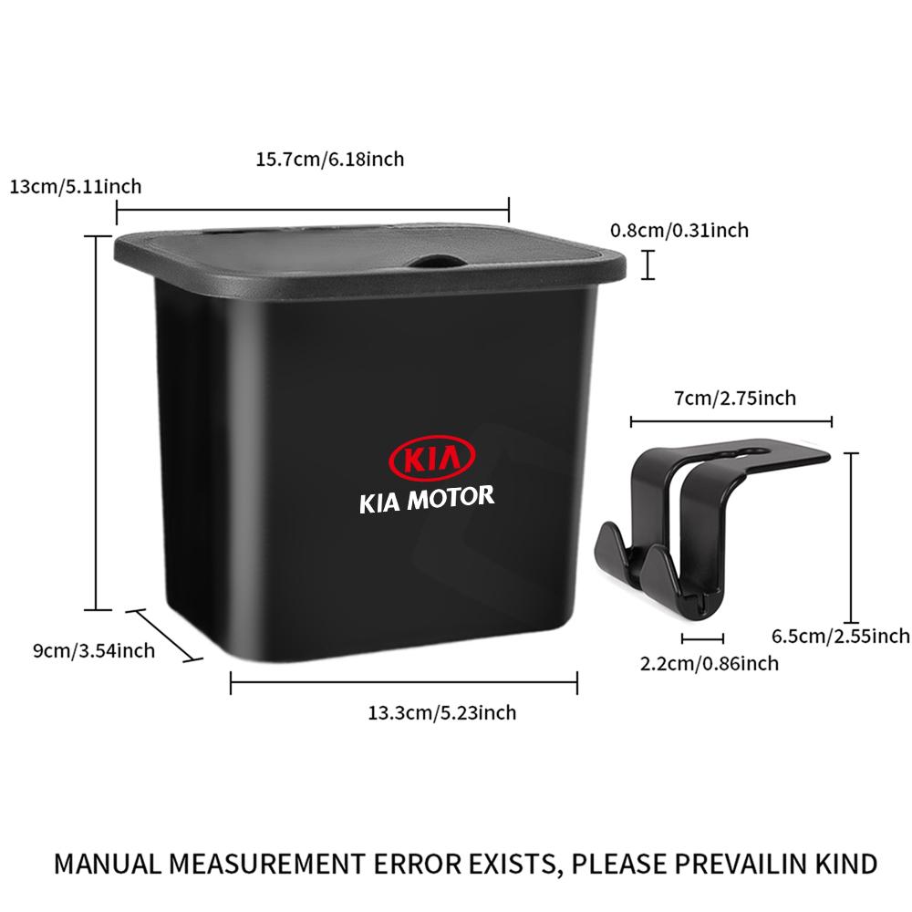 Car Trash Bin Vehicle Garbage Dust Case Storage Box Plastic Dustbin Can Auto Supplies For KIA Ceed Sorento K3 Rio Sportage Soul