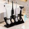 Toothbrush Holder Stand for Bathroom: Ventilated Organizer with Slots for Electric Toothbrushes, Toothpaste, Razors & Small Comb