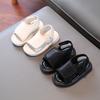 Children's Solid Soft-Sole Sandals – Boys' Beach Shoes, Summer Girls' Leather Soft-Sole Solid Color Sandals