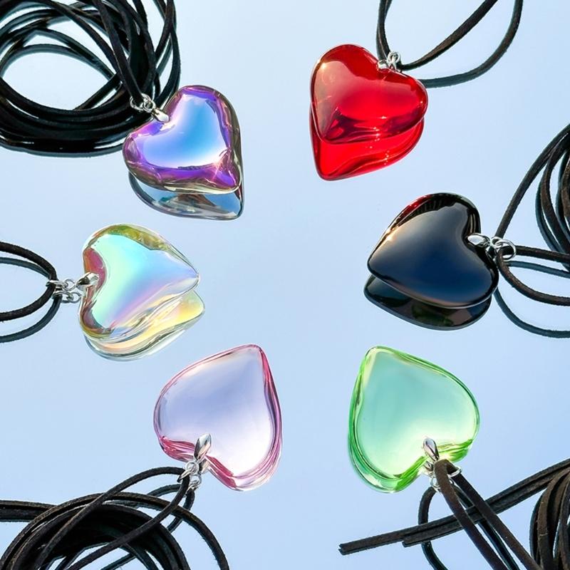 Gothic Irregular Big Love Heart Pendant Waist Belly Chain Women Korean Velvet Body Chain Adjustable Chain Y2K Jewelry