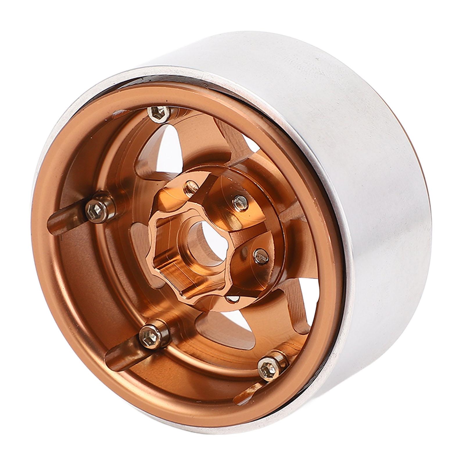 

4PCS Climbing Wheel Hub Aluminum Alloy Lightweight RC Metal Wheel Hubs Rim Replacement for SCX10 Ti