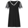 Women's Summer Clashing Colour Splicing Sequins V-Neck Lace Short Sleeve Loose Dresses