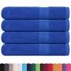 VidaXL Serviettes de sauna 4 pcs bleu 80x200 cm 360 g/m² 100% coton, serviette, serviette de bain, serviette en coton 136720