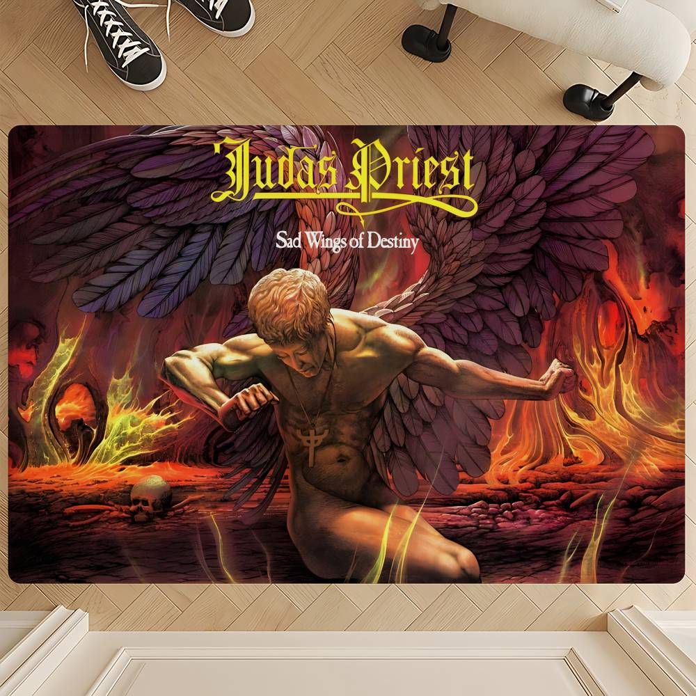 J-Judas P-Priest ROCK BAND Floor Carpet Nordic Style Home Doormat Bathroom-Toilet Mats Bedroom Hotel Decor Mat