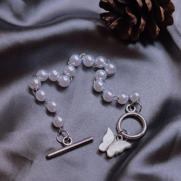 Japanese & Korean Fairy Butterfly Pearl Bracelet: Elegant, Versatile Retro Jewelry for Women & Students