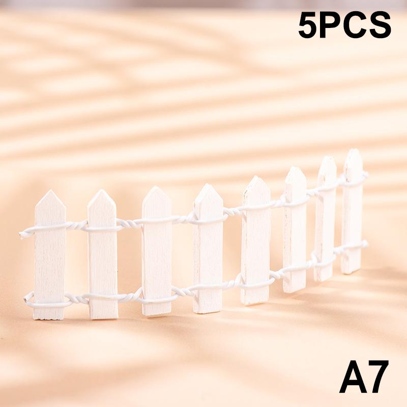 

5 шт. Мини-забор Садовое и Бонсай украшение Сказочный сад Забор Деревянное украшение, DIY Проект ручной работы Мини штакетник