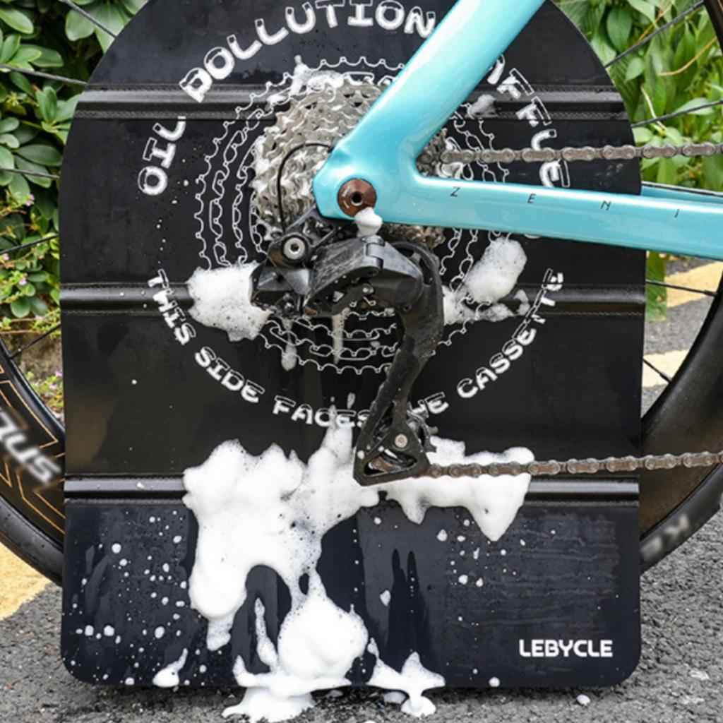 Bike Cleaning Guard Easy To Use Chain Cleaning Guard Bike Drivetrain Kit Lightweight Chain Brush Kit Printed Graphic