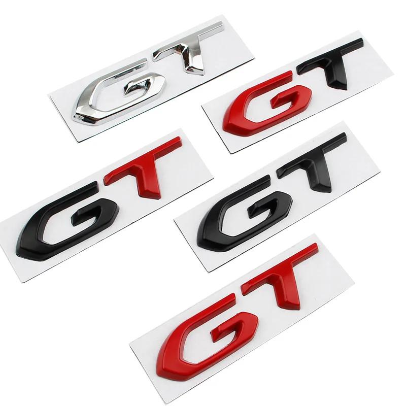 3D Metall GT Logo Buchstaben Auto Kofferraum Emblem Abzeichen für Kia Peugeot 408 508 5008 208 2008 308 T9 3008 GT Aufkleber Decal Zubehör pgncs50