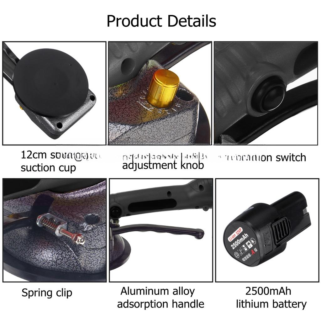 1000W 80x80cm Vibrator für Fliesen Verfliesen Putzen Maschine Fliesenlegen mit 2500mAh Akku Automatischer Bodenrüttler