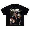 Sänger Bruno Mars Porträt Grafik 100% Baumwolle T-Shirt Unisex 2026 Neues Sommer Hip Hop Unisex Kurzarm Freizeitshirt Fan Geschenke