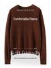 Women's Cashmere Round Neck Long Sleeve Pullover Sweater - Warm and Versatile for 2025 Autumn/Winter