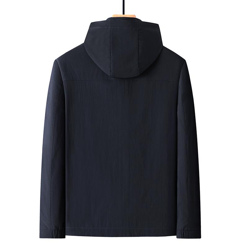 Business Casual Men's Retro Removable Hooded Jacket Casual Coat