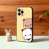 Cute B-BuBu D-DuDu Phone Case For iPhone17,16,15,14,13,12Plus,Pro Max,XS,5G Soft Silicone Black Cover