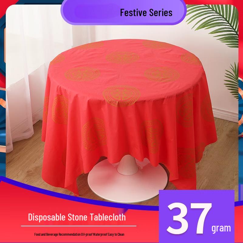 Xihe Red Double Happiness Disposable Tablecloth